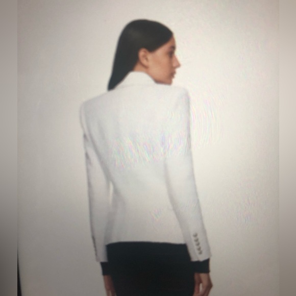 NWT Balmain  Cream Double- Breasted Blazer with Silver Buttons. Size 34. - Picture 4 of 14